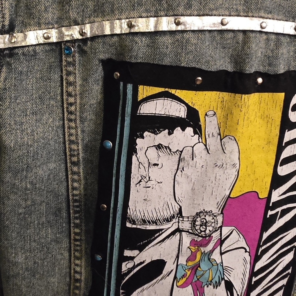 Denim Jacket with Graphic Patch NWT - image 5
